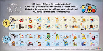 Disney Tsum Tsum Collectible Figurine Toys Disney 100th Celebration Surprise Mystery Bag For Girls & Boys, Series #2 Each Order Includes (4) Blind Packs