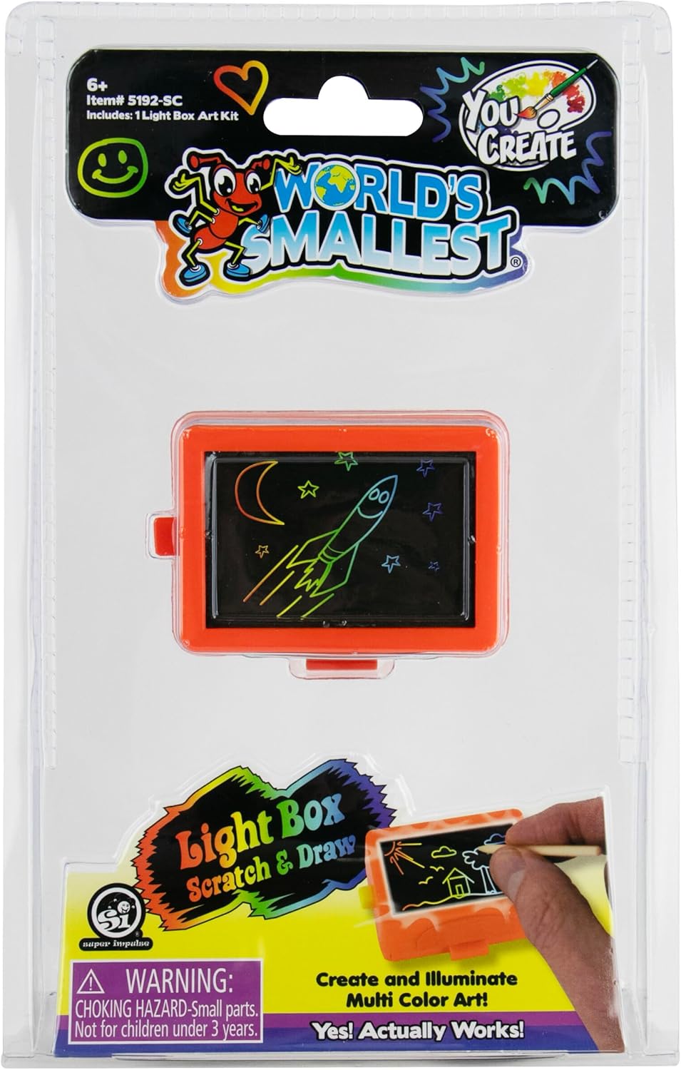 World's Smallest You Create - Light Box Scratch Art Kit