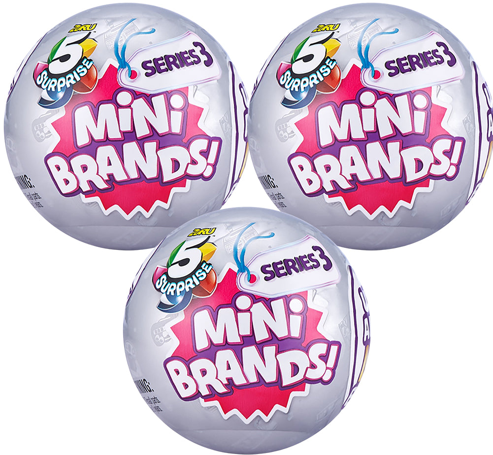 5 Surprise Mini Brands! Series 3 (Bundle of 3 Mystery Packs)