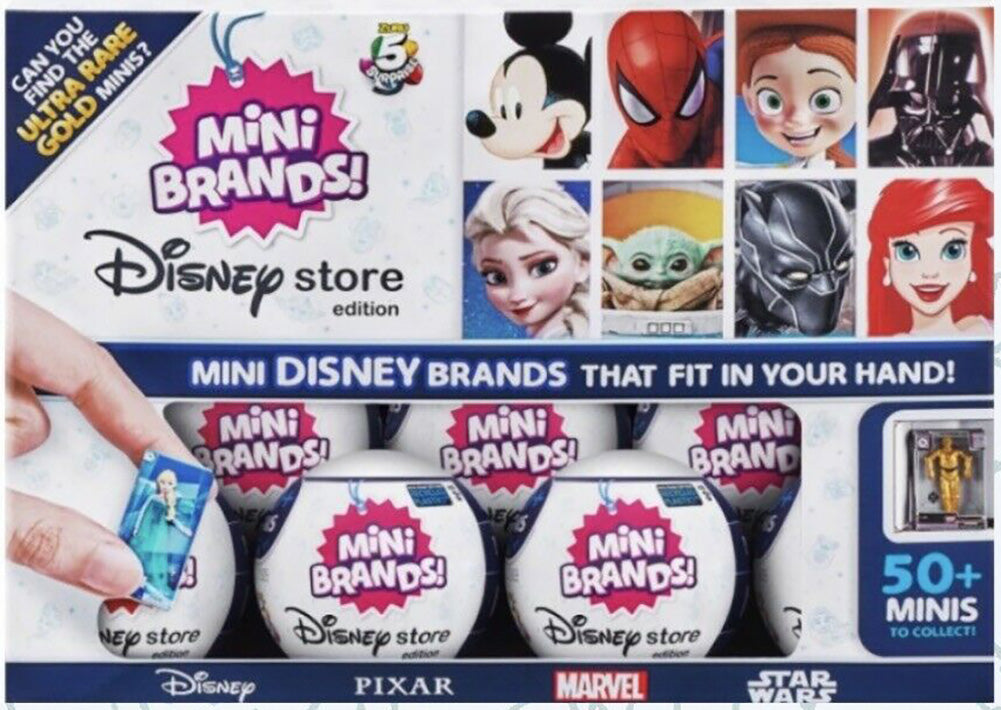 5 Surprise-Disney Store Mini Brands-Series 2 Collectors Case