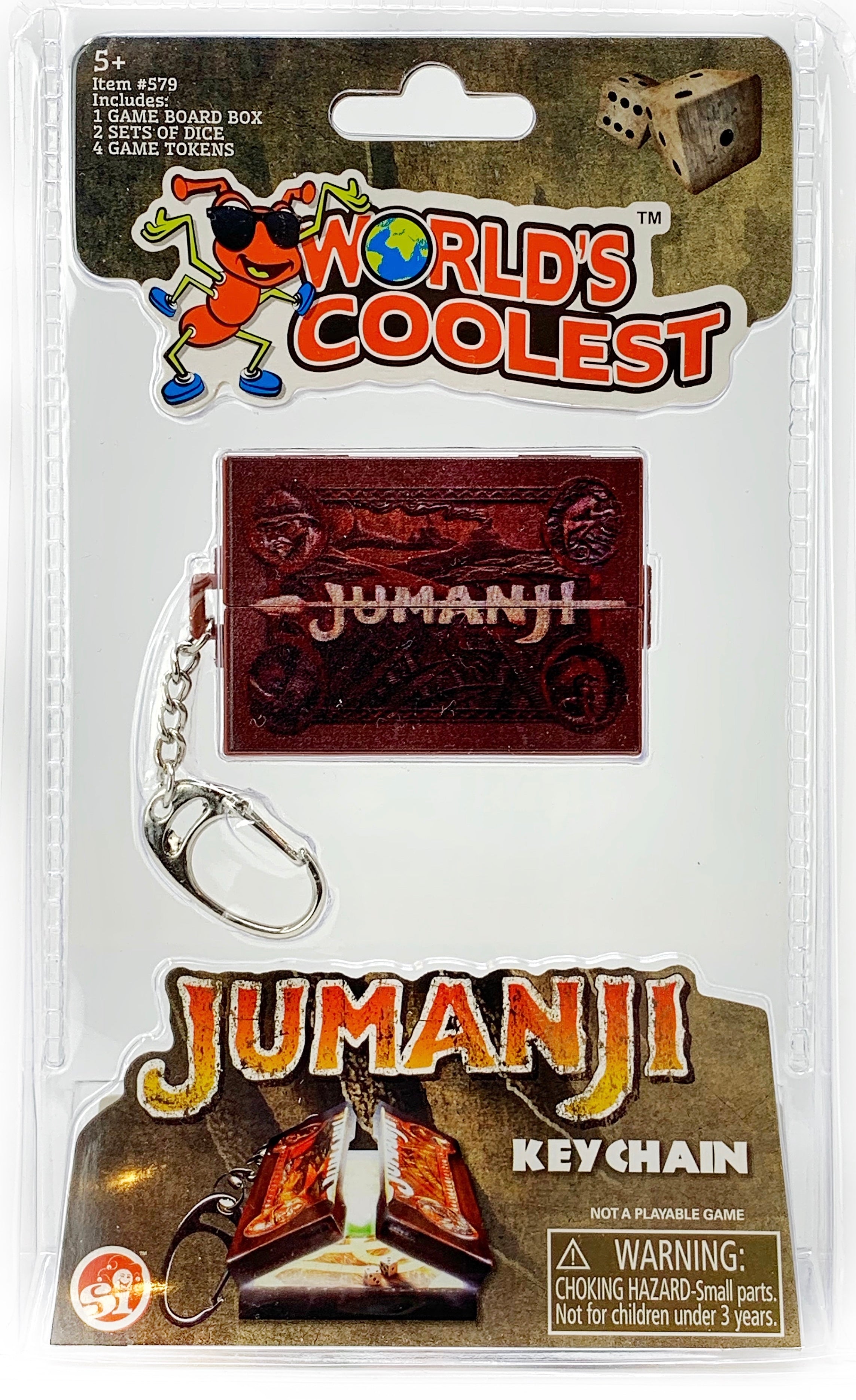 ジュマンジ　ミニ　ボードゲーム　キーホルダー　World's Smallest World's Coolest Jumanji Keychain – Knick Knack Toy Shack