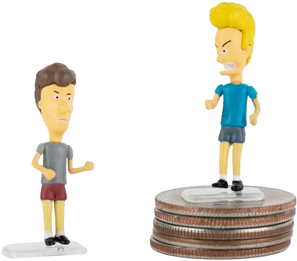 World's Smallest Beavis and Butt-Head Micro Figures - Bundle of 2