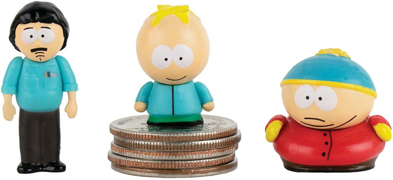 World’s Smallest South Park Micro Figures - Bundle of 3 on quarters