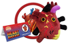 Giant Microbes Plush - Heart Disease Heart disease is by far the leading cause of death in much of the world. Over 500 million suffer from cardiovascular disease, which includes heart attacks, stroke and other types of heart disease. close up