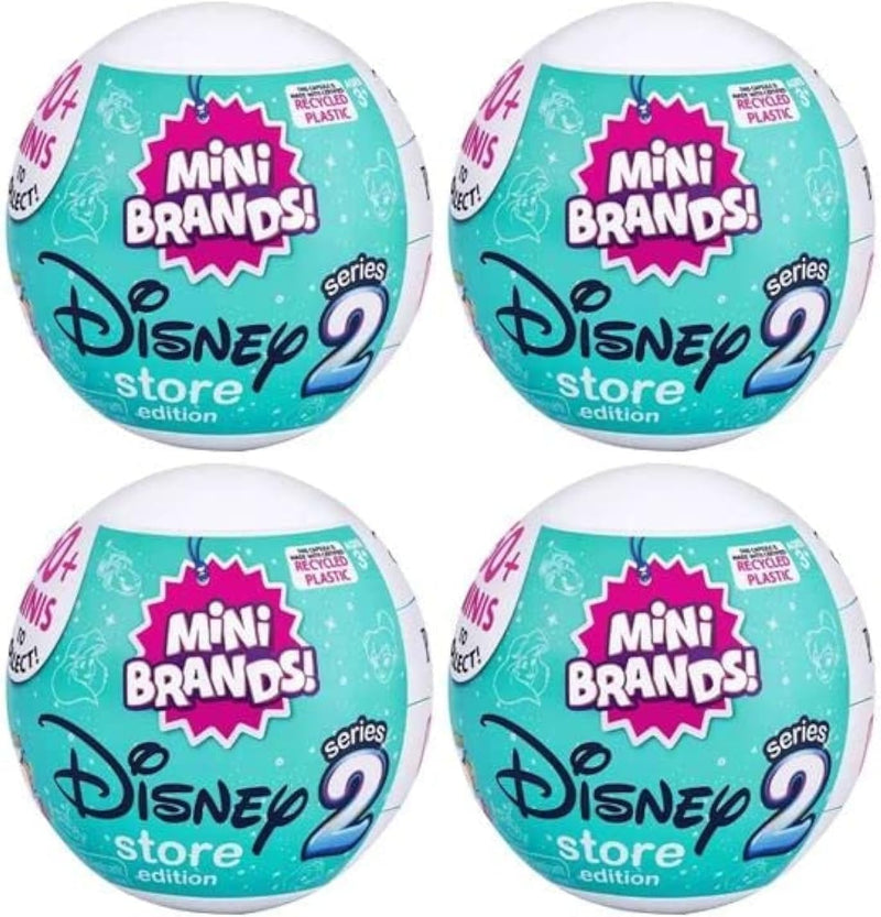 5 Surprise Mini Brands Disney Store Exclusive Series 1 Capsule Collectibles (4 Capsules (Series 2)), Gold