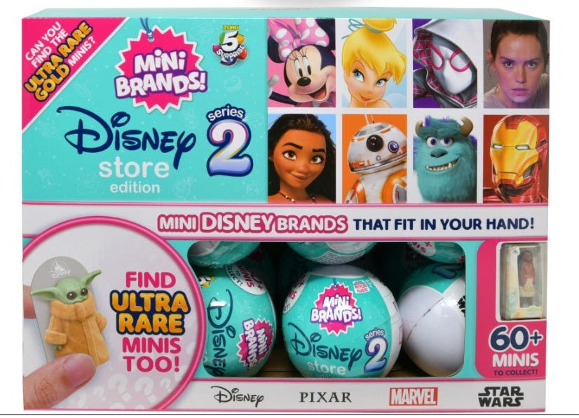 Disney mini brand collector case and 2 disney mini brand series 2 ball