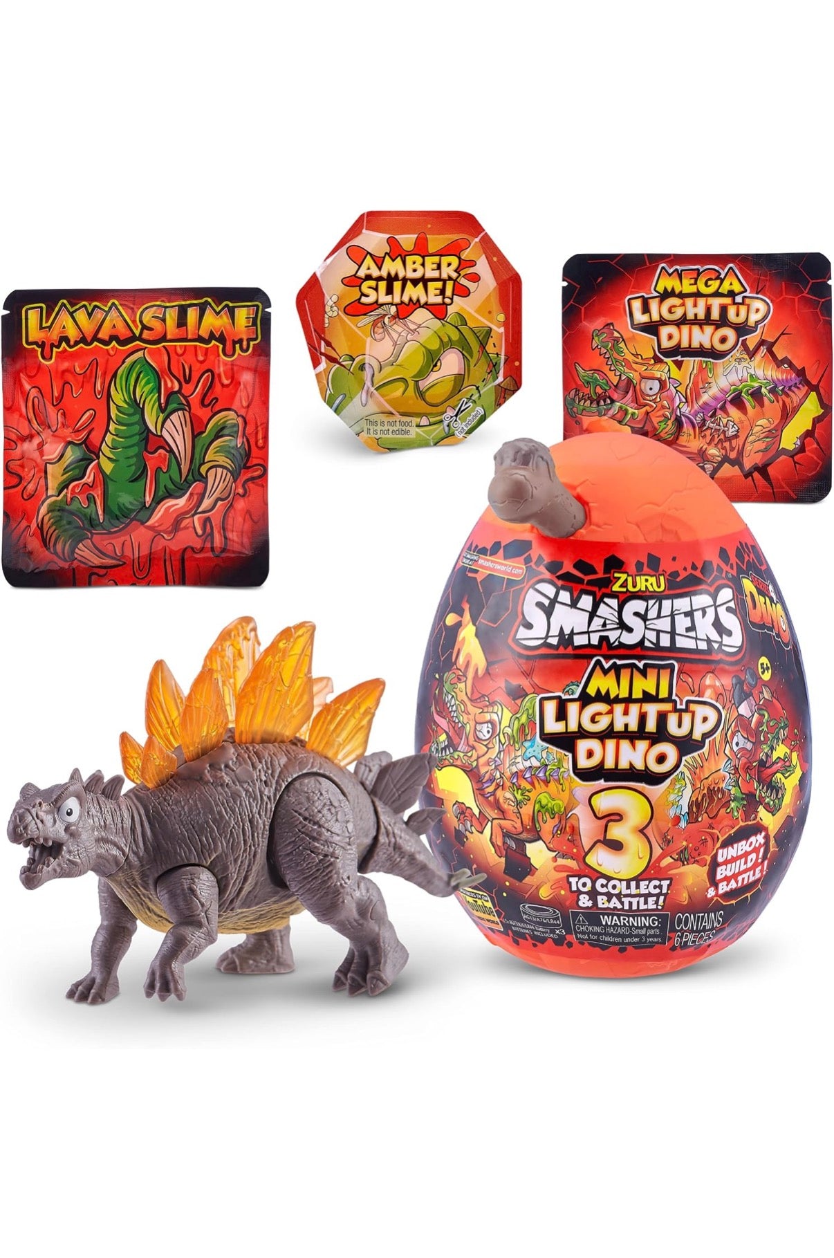 Smashers Series 4 Mini Light-Up Dino Surprise Egg - Random Colors