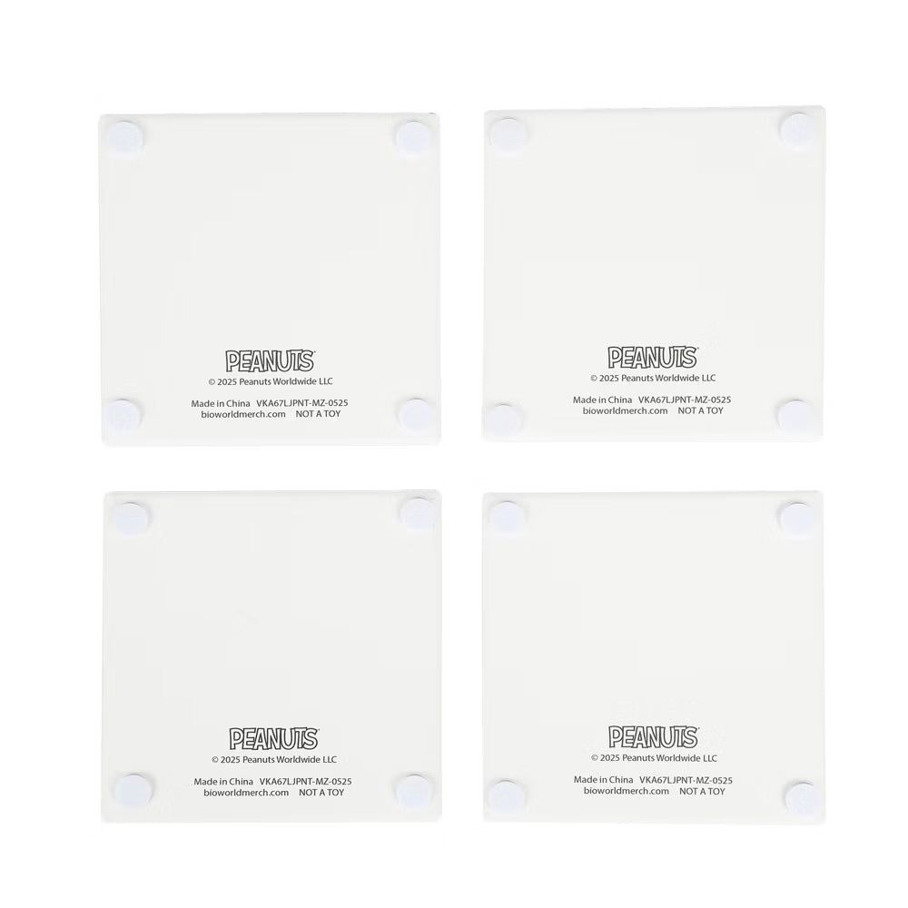 Peanuts Christmas Carolers 4-Pack Ceramic Coaster Set