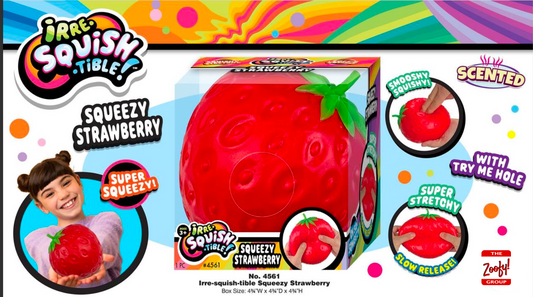 Squishtible 6" Strawberry Jumbo Scented Squishy Toy