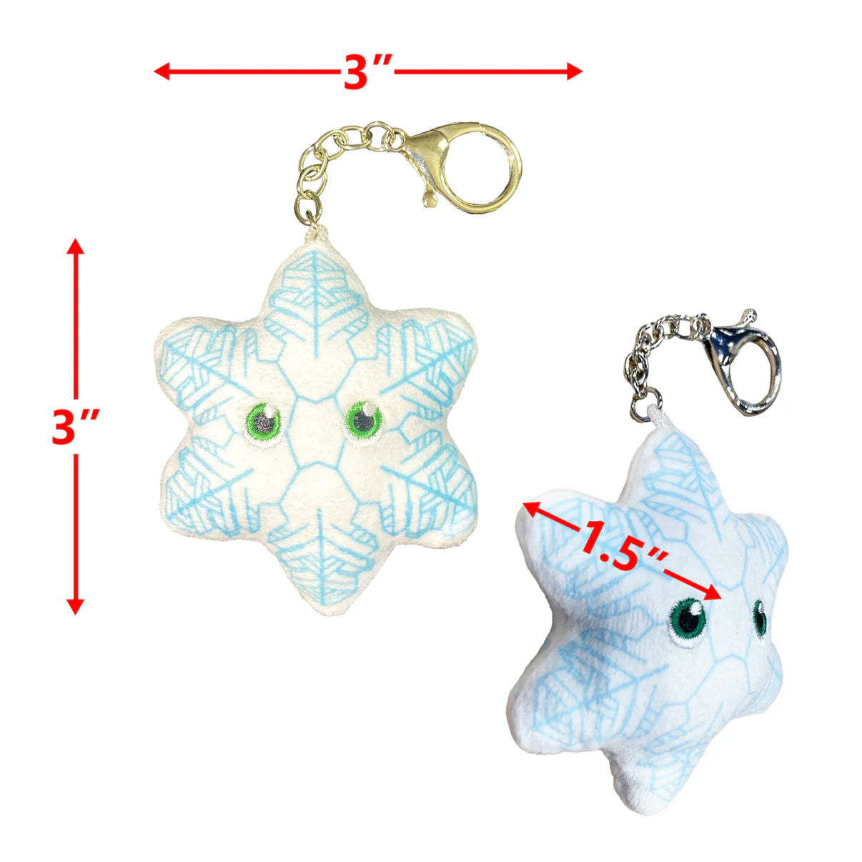 Snowflake Stellar Dendrites Keychain