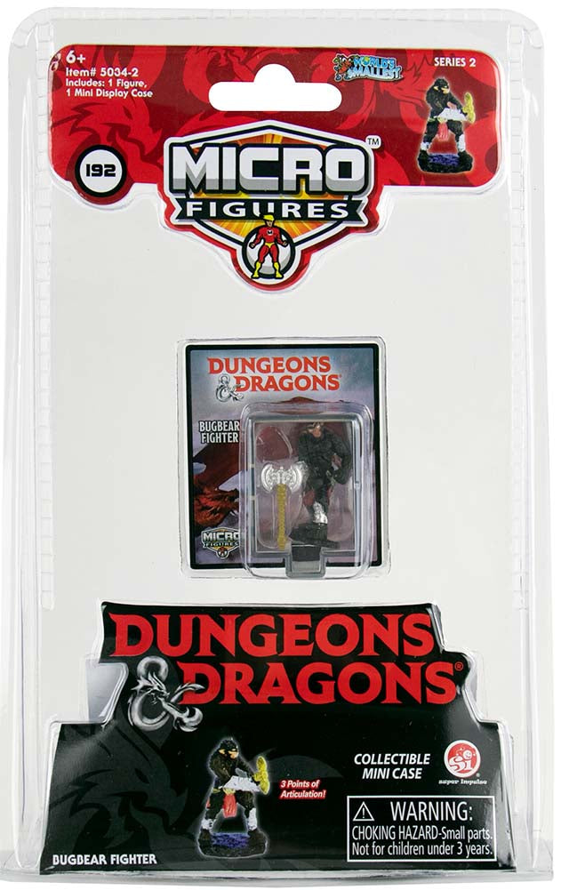 World’s Smallest Dungeons & Dragons Micro Figures Series 2- (Complete set of 4) bugbear in package