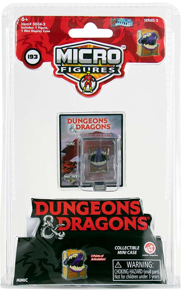 World’s Smallest Dungeons & Dragons Micro Figures Series 2- (Complete set of 4) mimic in package