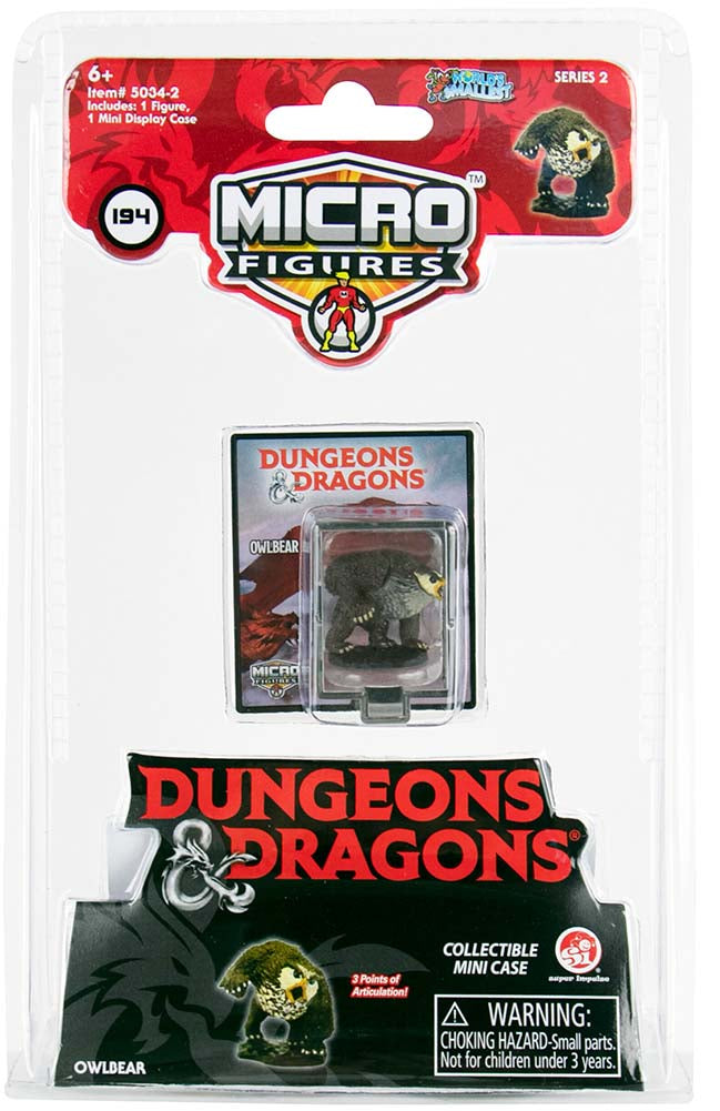 World’s Smallest Dungeons & Dragons Micro Figures Series 2- (Random) owlbear in package