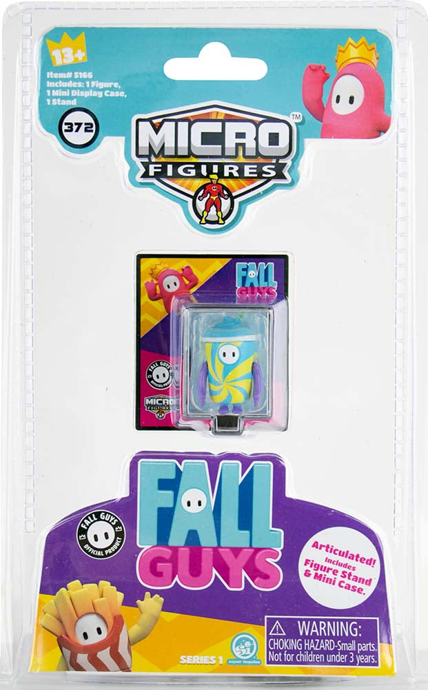 World’s Smallest Fall Guys Micro Figures- (Complete set of 4) blue freeze in package