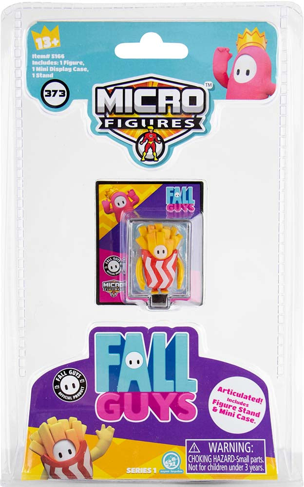 World’s Smallest Fall Guys Micro Figures- (Complete set of 4) french fries in package