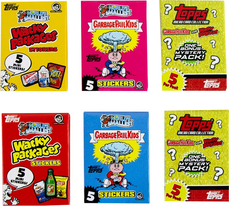 World’s Smallest GPK and Wacky Packages Micro Card Collection complete set
