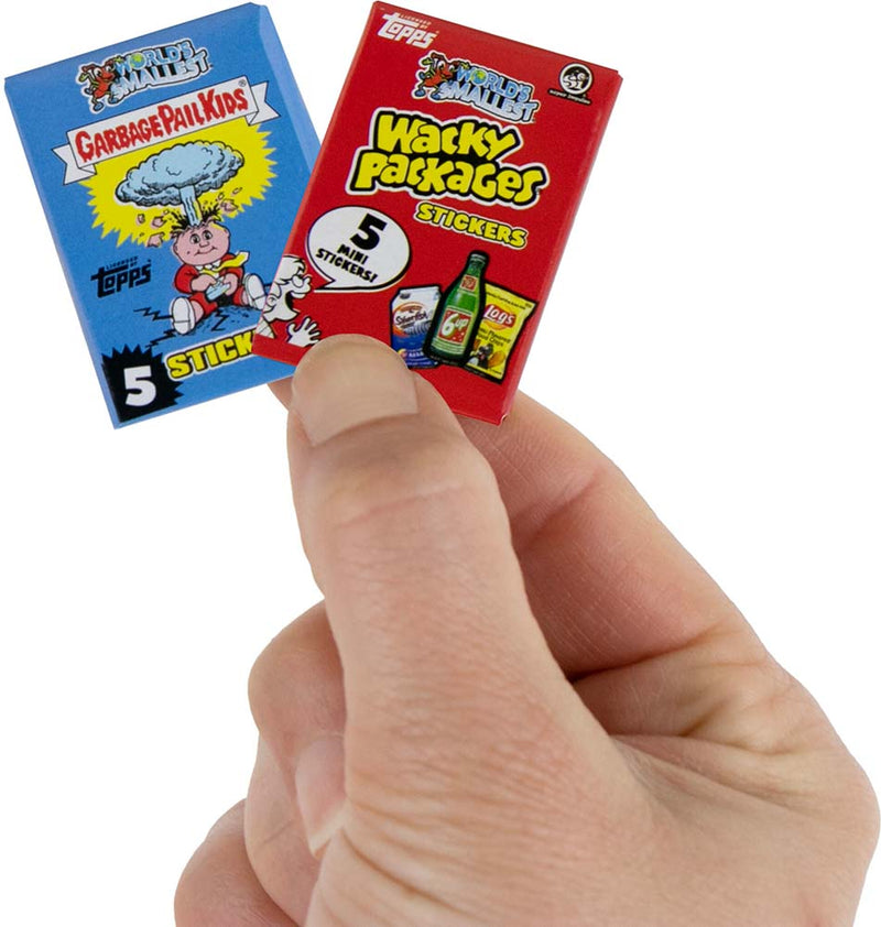 World’s Smallest GPK and Wacky Packages Micro Card Collection in hand