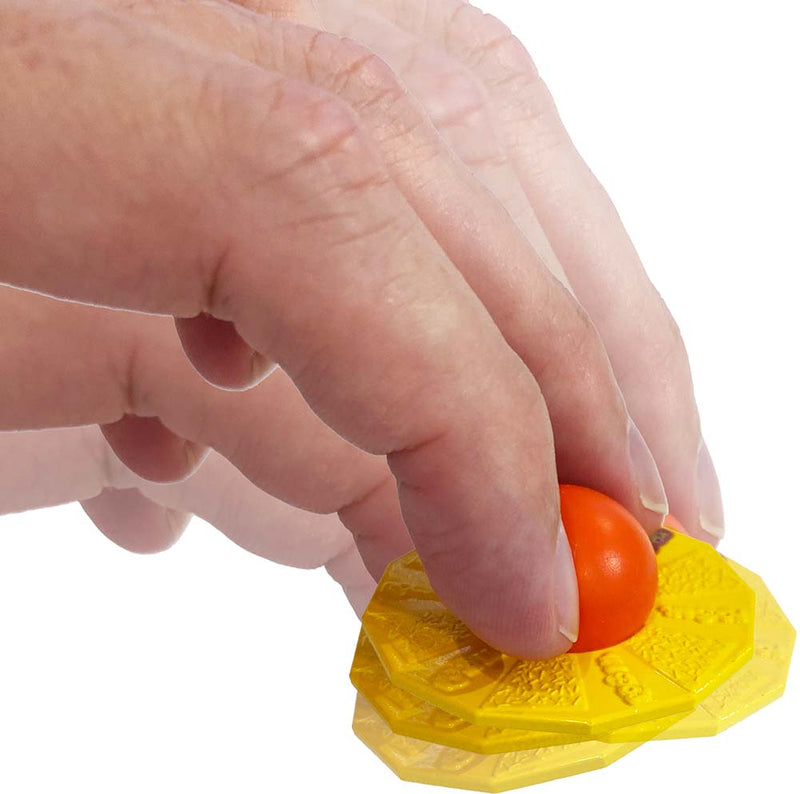 World’s Smallest Pogo Bal scale with fingers