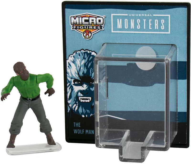 World’s Smallest Universal Monsters Micro Figures- (Random) the wolf man with case