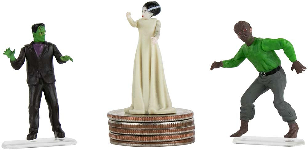 World’s Smallest Universal Monsters Micro Figures- The Wolf Man with others