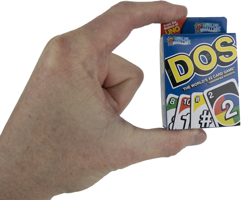 World's Smallest - Dos card game in hand