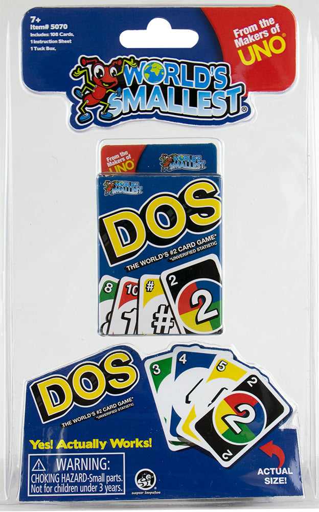 World's Smallest Uno & Dos - 2 Pack