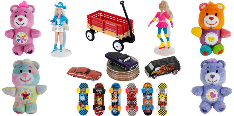 World's Smallest toys (Bundle of 5 New Arrivals -September 2023) CBS4; Barbie Rooted, HWS8; Town & Country, tech deck S2