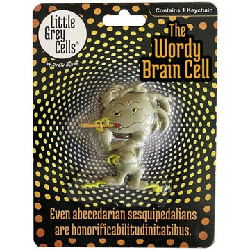 The Wordy Brain Cell Key Chain