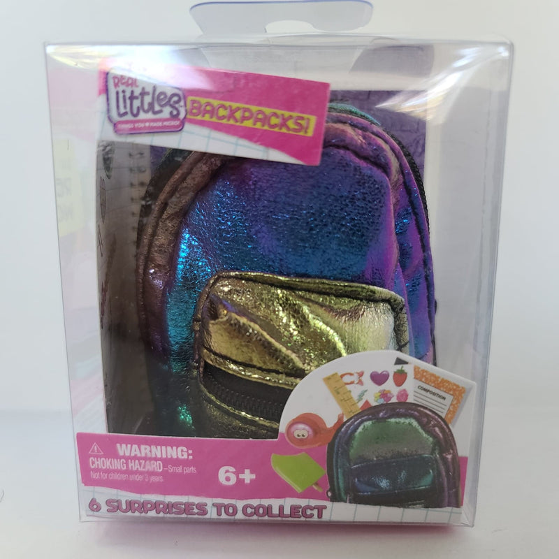 Shopkins REAL LITTLES Mini Backpack Glitter Black Cat 6 surprises NEW