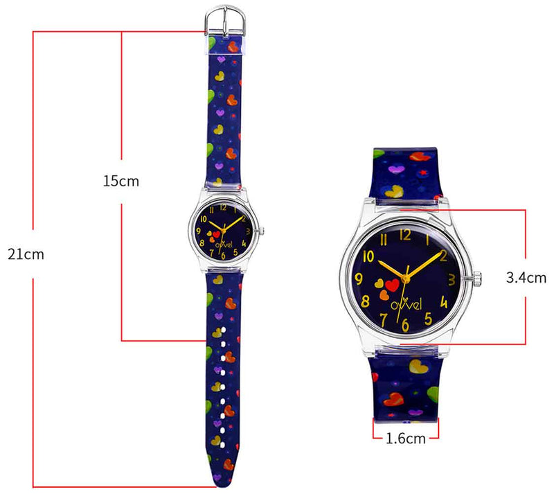 Watches for kids - Hearts dimensions