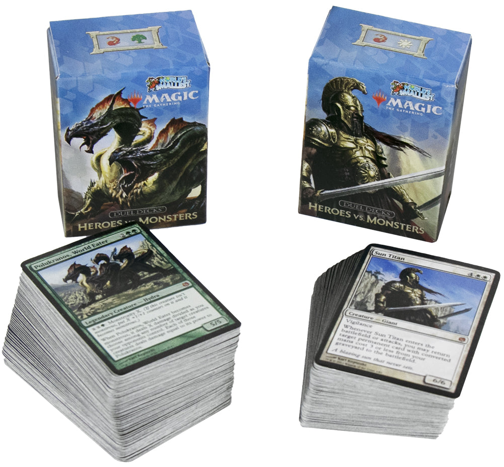 worlds smallest mtg cards World's Smallest Magic The Gathering Heroes vs. Monsters Duel Decks Se – Knick Knack Toy Shack