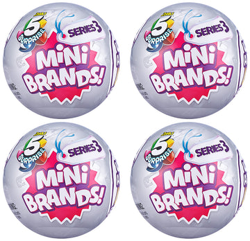 5 Surprise Mini Brands! Series 3 (Bundle of 4 Mystery Packs)