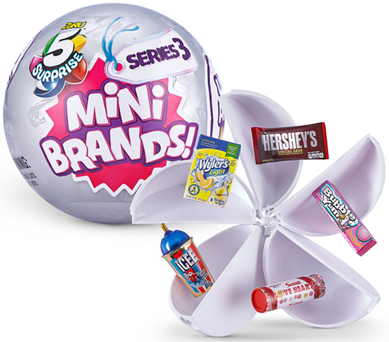 5 Surprise Mini Brands! Series 2 Series 3 & Toy Mystery Pack (Bundle of 3) Series 3