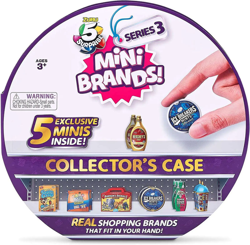 5 Surprise Mini Brands Collectors Case (Series 3) (Includes 5 Exclusive Minis) by Zuru front