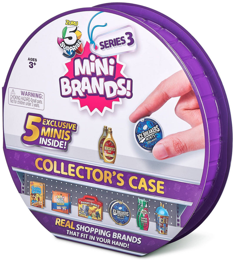 5 Surprise Mini Brands Collectors Case (Series 3) (Includes 5 Exclusive Minis) by Zuru angled
