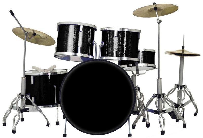 Classic 5-Piece Axe Heaven Drum Set Mini Replica Collectible - Black Sparkle