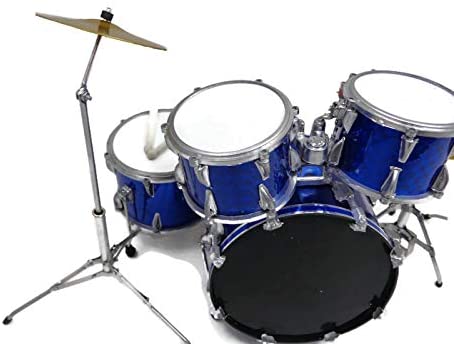 Classic 5-Piece Axe Heaven Drum Set Mini Replica Collectible - Blue Sparkle bottom