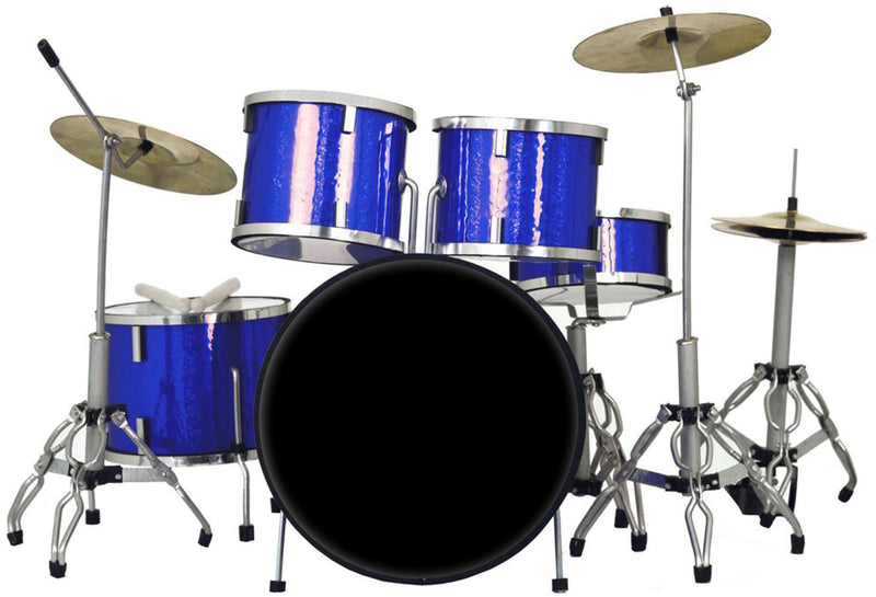 Classic 5-Piece Axe Heaven Drum Set Mini Replica Collectible - Blue Sparkle