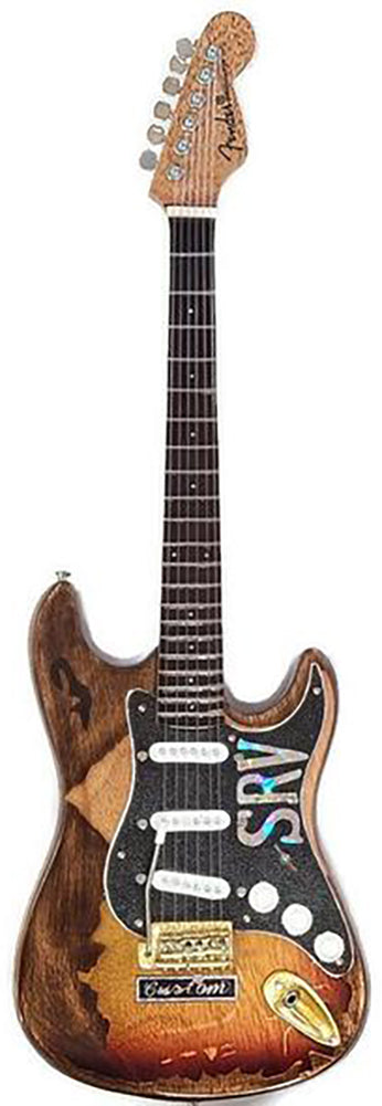 Axe Heaven Stevie Ray Vaughan Fender Stratocaster Mini Guitar Replica - Officially Licensed (SRV-040) straight up