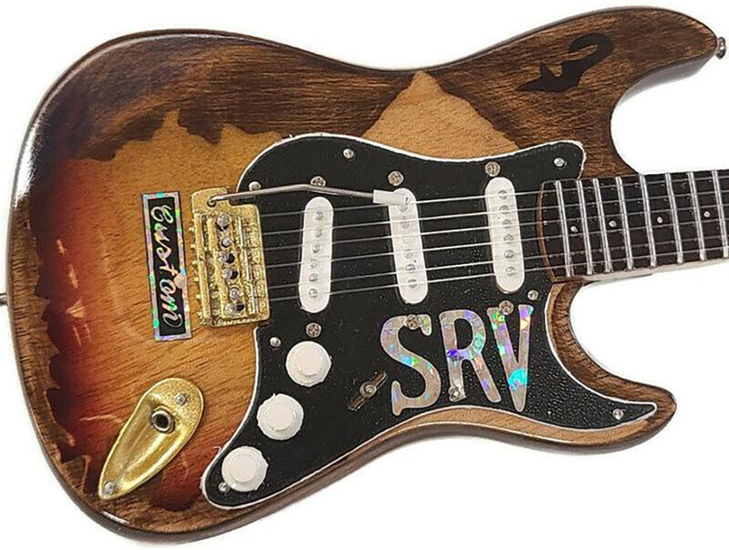 Axe Heaven Stevie Ray Vaughan Fender Stratocaster Mini Guitar Replica - Officially Licensed (SRV-040) left side
