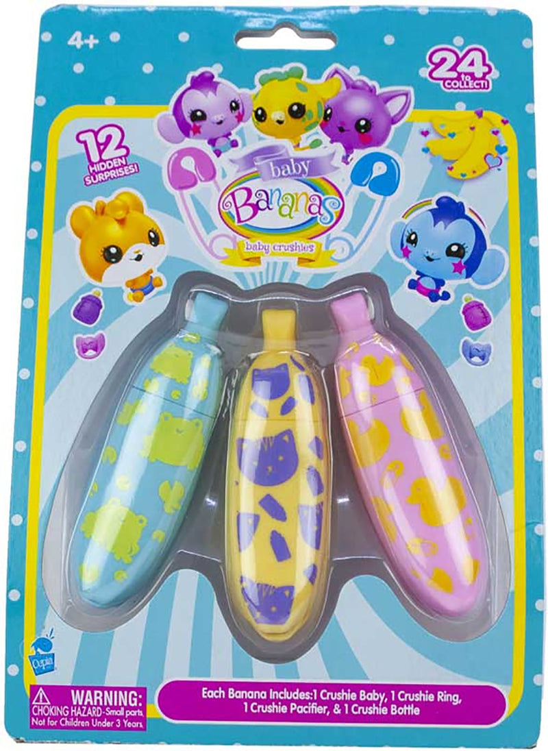 Baby Bananas Baby Crushies Mystery Bunch 3-Pack (Random Colors) blue yellow pink