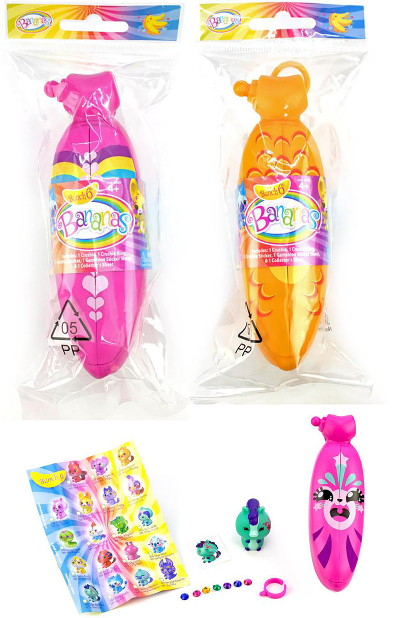Bananas toys mystery singles Series 6 - (Bundle of 3 Bananas - Colors Vary)
