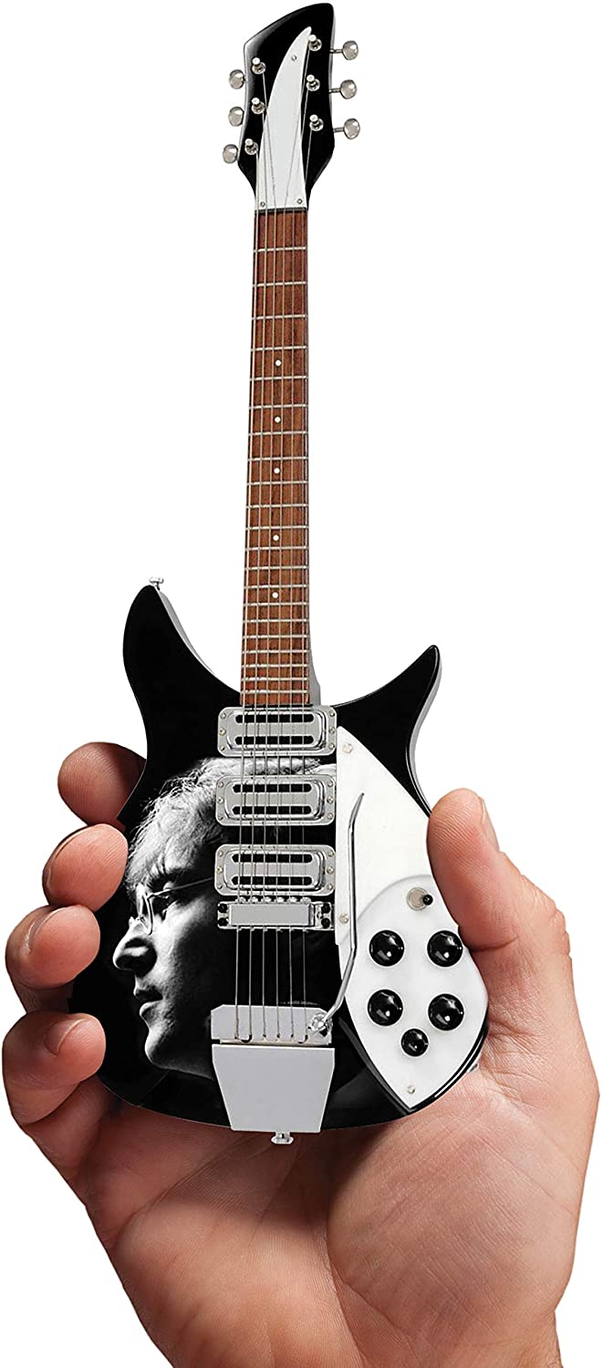 Beatles Fab Four - John Lennon Tribute - Radio Days - AXE Miniature Guitar Replica - Officially Licensed Collectible (FF-004)