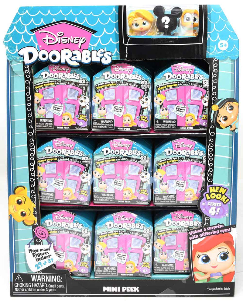 Disney Doorable series 4 mini peek (2-3 figures per box) (Sealed Case of 27)