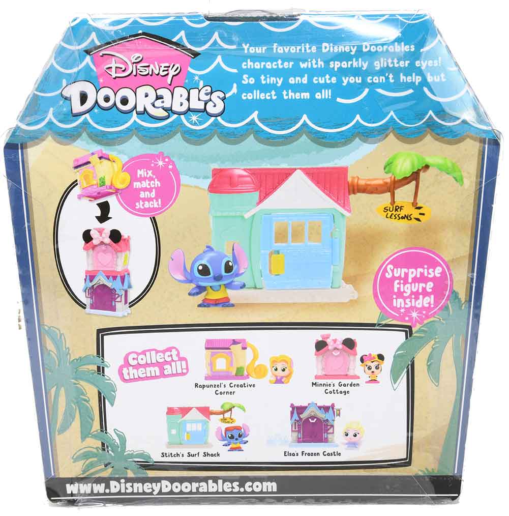 Disney Doorables Mini Playset Stitch’s Surf Shack back of package