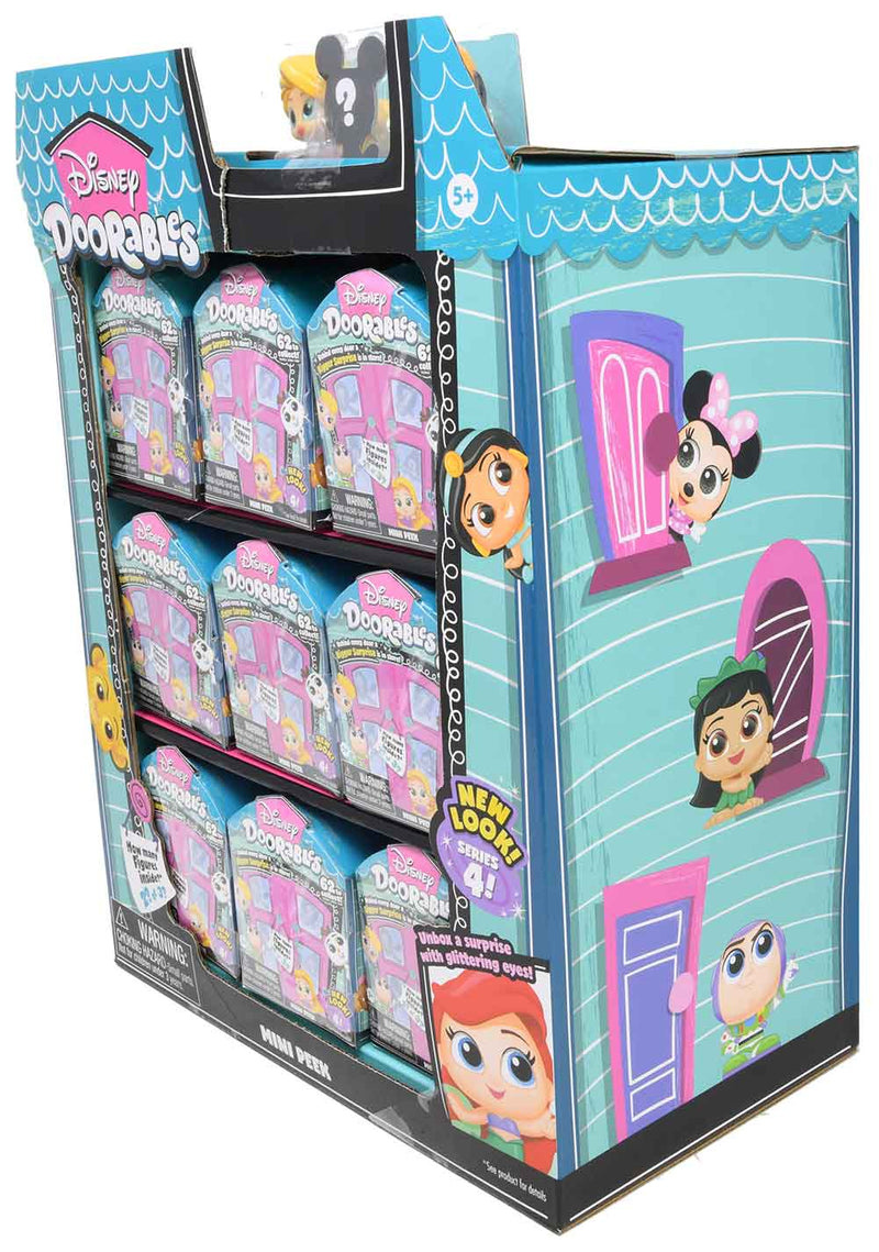 Disney Doorable series 4 mini peek (2-3 figures per box) (Sealed Case of 27) angled