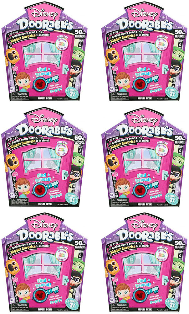 Disney Doorables Series 7 Mini Peek Mystery Pack, FULL CASE OF 18 PACKS