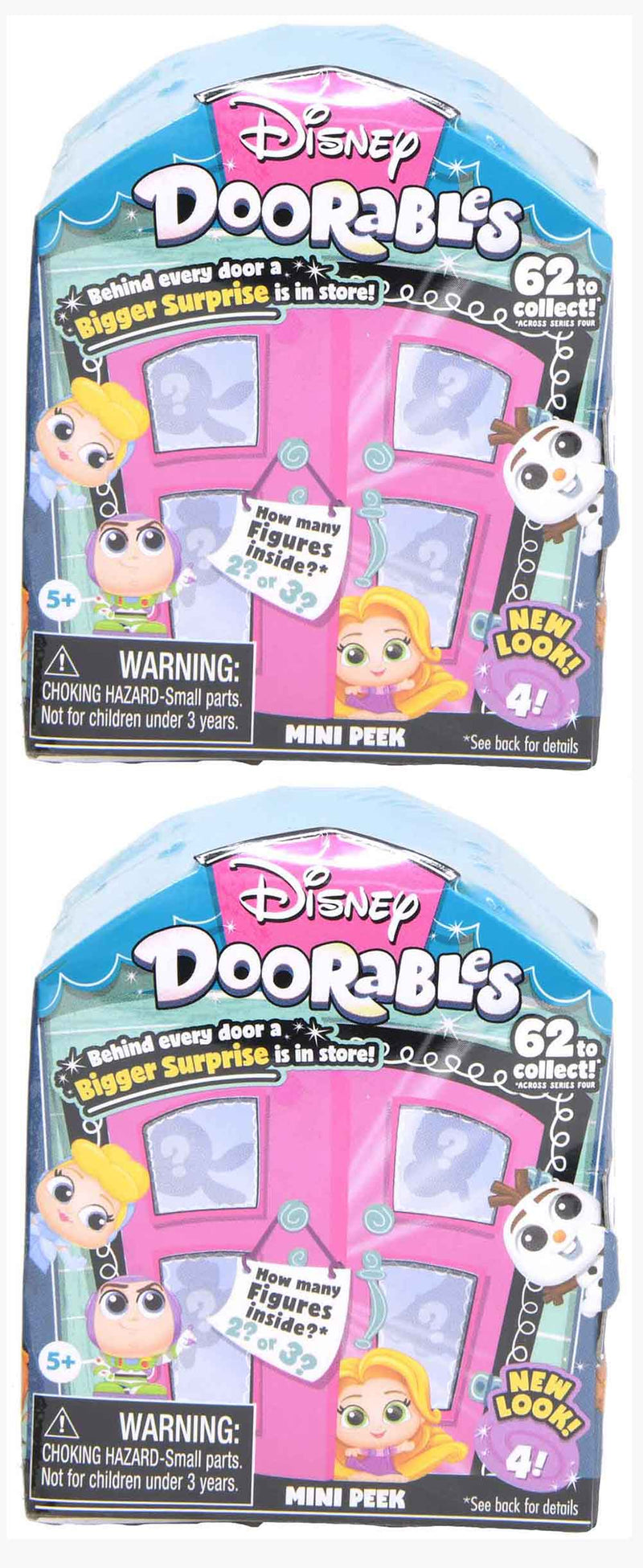 Disney Doorable series 4 mini peek - set of 2 boxes (2-3 figures per b