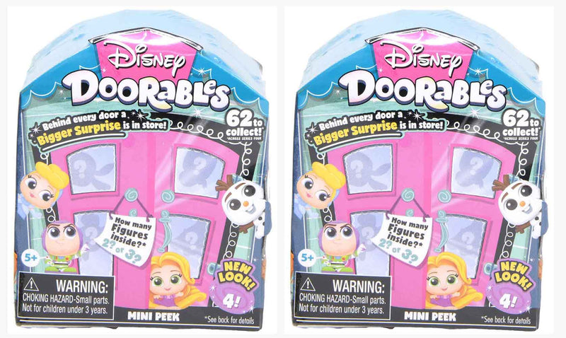 Disney Doorables Series 4 EMPTY Display Case 3 Shelf Collector Box + 2  Figures