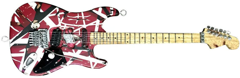 Eddie Van Halen Miniature "Frankenstein" Guitar - Officially Licensed Collectible (EVH-001) left side